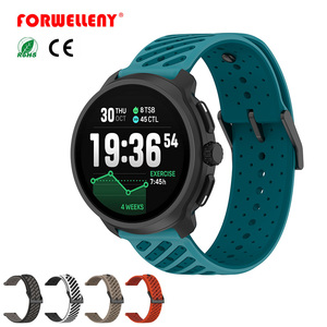 Forwelleny 22mm nuevo agujero inclinado silicona deporte reemplazo cinturón pulsera Correa correa para accesorios <span class=keywords><strong>SUUNTO</strong></span> - Product Image 1