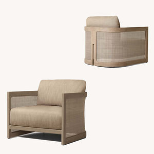 Minimalist Outdoor Furniture Wood Teak Outdoor Garden Sofa Set Teak Coffee Table Garden Sofa Teak Wood Patio Sofa Sets - Product Image 3