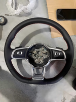 Leder-Lenkrad für Volkswagen VW Golf MK7 7.5 GTI GTD GTE 2013-2020 Polo GTI für Tiguan Passat Sport Auto-Lenkrad