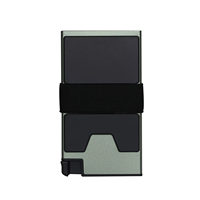USA Delivered Duty DDP dompet Mini pria anyaman kanvas Binder Bale Dompet logam untuk ukiran Laser