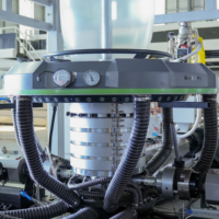 Machine d'extrusion de film soufflé ABC à haut rendement, adaptée au traitement des films plastiques en matière première LDPE LLDPE
