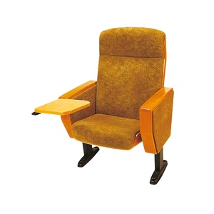 Meilleur prix mobilier de théâtre moderne de haute qualité chaise auditorium en tissu avec tablette et panier pour l'école et le collège - Product Image 2