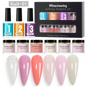 Combinaison de poudre à tremper hydratante pour <span class=keywords><strong>ongles</strong></span> français vente en gros Poudre d'<span class=keywords><strong>infiltration</strong></span> d'<span class=keywords><strong>ongles</strong></span> sans lampe EMA transfrontalière Paillettes - Product Image 6