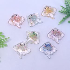 100 Pezzi di Ciondoli in Resina a Forma di Animali Marini Fluorescenti, Charm Carini per <span class=keywords><strong>Accessori</strong></span> di Gioielleria, Braccialetti Fai-da-Te e Portachiavi - Product Image 2