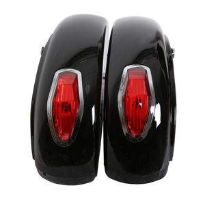 Alforja Negra con Luz Trasera para <span class=keywords><strong>Honda</strong></span> <span class=keywords><strong>Shadow</strong></span> 600 <span class=keywords><strong>750</strong></span> VLX Valkyrie <span class=keywords><strong>VT</strong></span> F VTX LN - Product Image 2