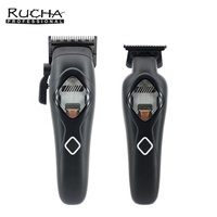 Ensemble de tondeuses à cheveux et de tondeuses à barbe RUCHA, moteur vectoriel, tondeuse à cheveux sans fil professionnelle 9000 tr/min pour hommes