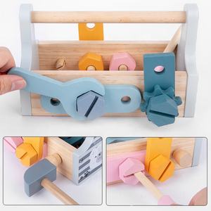 Boîte à outils en bois pour enfants, jeu d'assemblage et de démontage de noix, jouets en bois pour le développement de l'intelligence des bébés, <span class=keywords><strong>exercices</strong></span> de <span class=keywords><strong>logique</strong></span> - Product Image 3