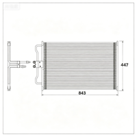Condensador de Aire Acondicionado para Ford F150 1996-2003 5.4 Bifuel 4x4 LT 4.6L 5.4L V8 OE 7L3Z19712A 7L3Z19712AB 4L3Z19712AA DPI 3092