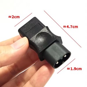 IEC320 C8 Stecker auf <span class=keywords><strong>C9</strong></span> 2-Pin Buchse Adapter 6A 250V C8 zu <span class=keywords><strong>C9</strong></span> Stromwandlerstecker - Product Image 6