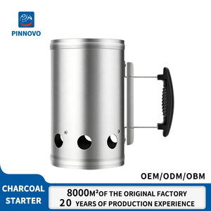 Kit de démarrage de <span class=keywords><strong>charbon</strong></span> de bois en acier inoxydable Pinnovo avec <span class=keywords><strong>allumage</strong></span> rapide pour grillades et barbecues en plein air - Product Image 1