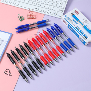 Bolígrafos de Gel K-35, Punta de 0.5mm, Cierre de Presión, Tinta Negra, Roja y Azul, Papelería para Estudiantes, Paquete en Caja de Regalo - Product Image 2