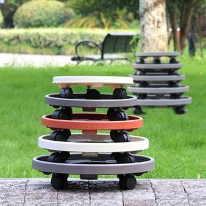Tragbarer Garten-Tablett mit Schwenkrollen, 3 Farben, 5 Größen erhältlich, Wasserauffangschale, Runde Schale, Mobiler Blumentopf-Untersetzer für den Haushalt - Product Image 1