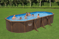 Bestway 561CW Picinas Oval Hydrium Stahl wand Luxus familie oberirdisch Großer Eisen pool Schwimmen im Freien