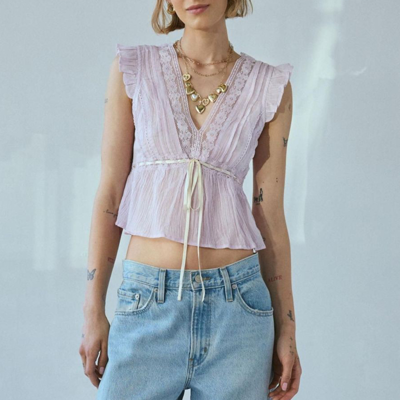 On Sale Lace Peplum Blouse Two-Piece Skirt Set Option | Alibaba.com