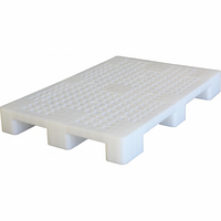 Palette en plastique à usage intensif Etap WJ 80x120, simple face, pour entrepôt industriel, logistique, applications à entrée 4 directions, 18,5 kg