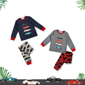 <span class=keywords><strong>Pigiama</strong></span> da Bambino a 2 Pezzi con Stampa Auto da Corsa, Set <span class=keywords><strong>Pigiama</strong></span> con Motivo Veicoli per Bambini, 95% Cotone + 5% Spandex, Set <span class=keywords><strong>Pigiama</strong></span> a Maniche Lunghe - Product Image 6