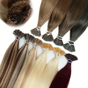 ผมต่อแบบเคราตินสำเร็จรูปขายส่ง สีบลอนด์ เรียงเกล็ดผมอย่างดี ผมรัสเซียแบบ Double Drawn  ชนิด K Tip และ I Tip - Product Image 1