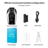 Kunci Mobil Layar Sentuh Tanpa Kunci, Penguncian Otomatis CF618 LCD Smart Key untuk BMW, Benz, Audi, Toyota/Ford/Hyundai, KIA