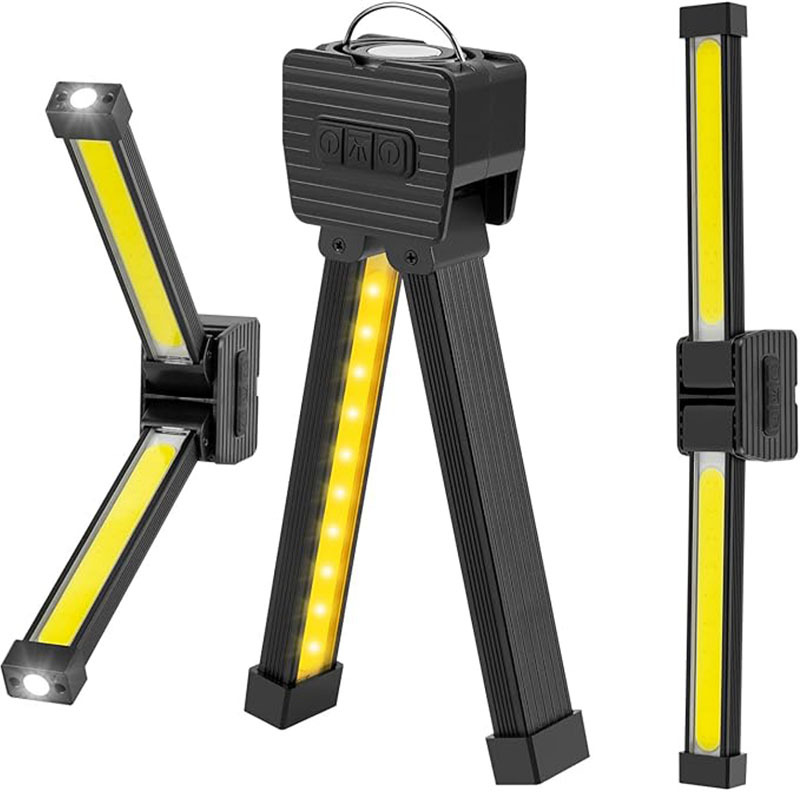 USB Rechargeable Best Selling Dimmable Gym Lamp Magnetic COB Work Light with 180 Degree Folding for Posing Handheld Work