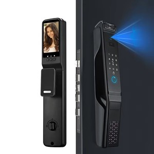 Tuya nhà thông minh Gỗ Cửa Khóa chống trộm nhập 3D mặt vân tay nhận dạng mật khẩu cọ vân tay kết nối wifi dữ liệu đám mây - Product Image 1
