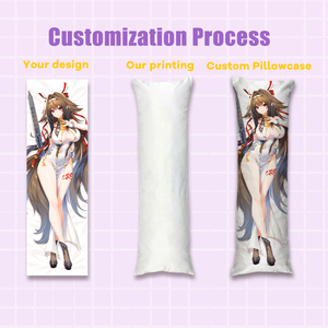 Fodera per Cuscino Dakimakura Anime Carina in Tessuto Pelle di Pesca 180x50cm, Produttore OEM, Federa Personalizzata - Product Image 2