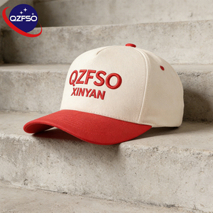 Casquette de baseball QZFSO personnalisée brodée à motifs multicolores, avec logo imprimé, 5 panneaux, calotte profonde, calotte rigide, style Hip-Hop Trucker Hat Gorras - Product Image 1