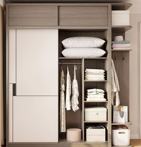 ตู้เสื้อผ้าไม้วอล์กคินสำหรับใช้ในห้องนอนตู้เสื้อผ้าดีไซน์เฟอร์นิเจอร์ - Product Image 5