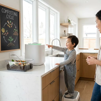 Nouveau composter électrique intelligent pour déchets de cuisine, machine de compostage automatique d'aliments pour intérieur, inodore, fabriqueur d'engrais, pour comptoir domestique