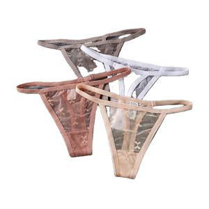 Perizoma Sexy in Pizzo Taglia Unica per Donne, Trasparente in Rete Ecologica Traspirante Modal/Cotone con Cinturino Sottile - Product Image 2