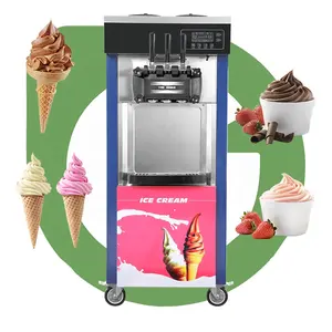 Automatic Arabic Water Eiscremes Maschines Commercial Five Flavor Con Ice Cream Machine Air Pump Fare