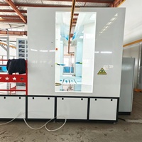 Cabine de peinture électrostatique à poudre de grande taille avec système de récupération de poudre