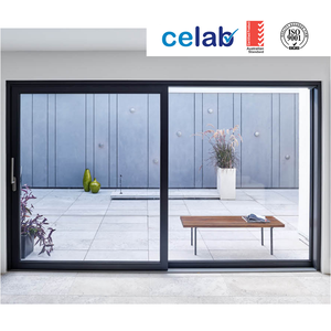 Tùy chỉnh Hurricane-proof nhôm ban công khách sạn cửa trượt đôi Tempered Glass cửa ra vào và cửa sổ puerta ngoại thất Porte - Product Image 1