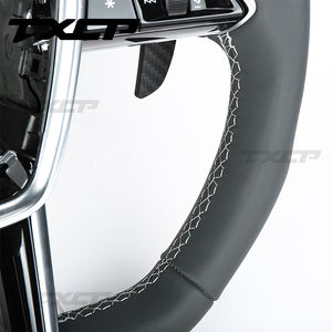 Convient pour <span class=keywords><strong>Audi</strong></span> A3 A4 A5 S3 S4 S5 RS3 RS4 RS5 B8.5 8P 8V B9 C7 A6 A7 RS6 RS7 Q3 Q5 Q7 Q8 C8 C6 S1 S6 Volant en cuir - Product Image 5