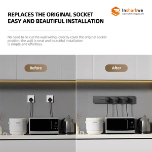 Aluminium Multi Outlet Wall-mounted Power Track Socket pour Sideboard - Product Image 6