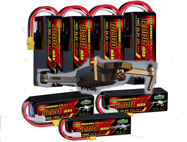 Solid State High C Rate RC LiPo Battery Pack 2S 3S 4S 6S 8S 10S 7.4V to 22.2V OEM ODM Rechargeable
