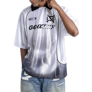 Camiseta Deportiva de Fútbol Número 10, Estilo Clásico Urbano, Blanca, Tejida, de Malla, Corte Holgado, Personalizada para Hombre - Product Image 2