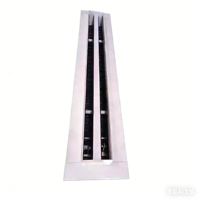 Diffuseur d'air encastré en aluminium à lames fixes, diffuseur de plafond réglable pour système de ventilation