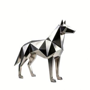 Esculturas de Ángeles de Acero Inoxidable Facetadas de Gran Tamaño, Estatuas de Animales Modernas Personalizadas para Hoteles, Resorts, Parques y Plazas - Product Image 1