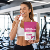 Gummies de Créatine Monohydrate en Gros pour Adultes 5000mg Micronisée Sans Sucre Fraise pour la Croissance Musculaire, l'Endurance et le Sport