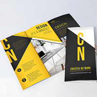 Brochure de papier d'art 250g personnalisée de haute qualité dépliant de papier d'impression numérique ou offset