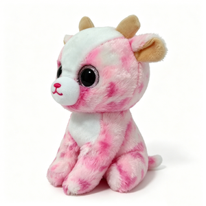 Peluche de cabra rosa personalizado, peluche de cabra con manchas, peluche de cabra de ojos grandes, peluche de cabrilla. - Product Image 2