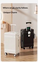 Koper Troli ABS Ultra-Ringan Tahan Air Desain Minimalis & Cerah Universal (Perjalanan Unisex)