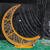 Décoration de fête de plein air, de centre commercial, de parc, de mariage, de l'Aïd, de l'Avent, de produits cadeaux pour enfants, lumières LED 3D, motif de lune, 2026