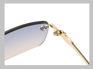 S2685 Designer <span class=keywords><strong>Marque</strong></span> Femmes Lunettes <span class=keywords><strong>De</strong></span> <span class=keywords><strong>Soleil</strong></span> Protection <span class=keywords><strong>De</strong></span> L'environnement <span class=keywords><strong>Pas</strong></span> <span class=keywords><strong>Cher</strong></span> Hommes Rétro <span class=keywords><strong>De</strong></span> Luxe En Métal <span class=keywords><strong>De</strong></span> Forme Carrée Sans Monture Lunettes <span class=keywords><strong>De</strong></span> <span class=keywords><strong>Soleil</strong></span> - Product Image 6