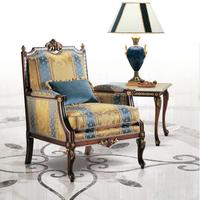 Canapé de luxe de haute qualité, meubles de salon, fauteuils en chêne massif, fauteuils d'accent français avec repose-pieds