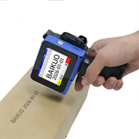 TIJ Mini Tragbarer Handheld-Tintenstrahldrucker, Datumsdrucker, Touchscreen, Logo-Codiermaschine, Kleiner Drucker für Flaschenverschlüsse und Kartons