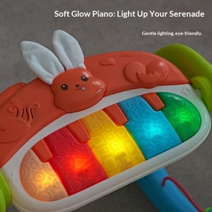 Andador de bebé transfronterizo con teclado de conejo, juguete tres en uno, andador musical multifunción, centro de actividades, <span class=keywords><strong>cochecito</strong></span> con estructura de plástico - Product Image 3