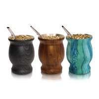 Double paroi en acier inoxydable, 230 ML, vanne de luxe, haute qualité, sud-américain, en stock, tasse érba Mate Calabash assiette mate