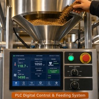 Extrudeuse à double vis entièrement automatique en acier inoxydable 304 avec PLC CE pour la production de granulés d'aliments secs pour chiens et chats, machine de fabrication et de traitement d'aliments pour animaux de compagnie
