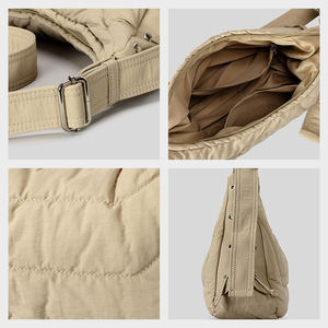 Bolso de Hombro Tipo Hobo Acolchado de Nailon para Mujer, Gran Capacidad, Estilo Casual, Media Luna, Bandolera, Holgado, Moda Urbana, Resistente al Agua - Product Image 6